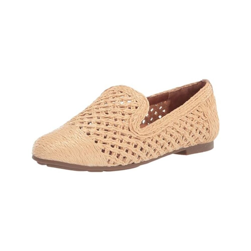 GENTLE SOULS KENNETH COLE Womens Beige Eugene Almond Toe Slip On Loafers Shoes 8